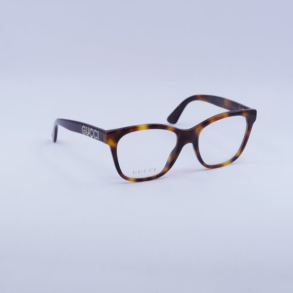 Gucci GG0420O 002 Eyeglasses Havana 52mm Square Frame main image 12